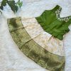 Olive Green Pattu Silk Dress